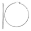 Lex & Lu Sterling Silver w/Rhodium 2.00mm D/C Hoop Earrings LAL110994 - Lex & Lu