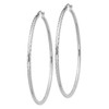 Lex & Lu Sterling Silver w/Rhodium 2.00mm D/C Hoop Earrings LAL110994 - 2 - Lex & Lu