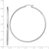 Lex & Lu Sterling Silver w/Rhodium 2.00mm D/C Hoop Earrings LAL110994 - 4 - Lex & Lu