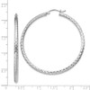 Lex & Lu Sterling Silver w/Rhodium 2.25mm D/C Hoop Earrings LAL110997 - 4 - Lex & Lu