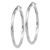 Lex & Lu Sterling Silver w/Rhodium Twisted Hoop Earrings LAL111004 - 2 - Lex & Lu