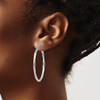 Lex & Lu Sterling Silver w/Rhodium Twisted Hoop Earrings LAL111004 - 3 - Lex & Lu