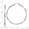 Lex & Lu Sterling Silver w/Rhodium Twisted Hoop Earrings LAL111006 - 4 - Lex & Lu