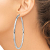 Lex & Lu Sterling Silver w/Rhodium Twisted Hoop Earrings LAL111011 - 3 - Lex & Lu