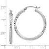 Lex & Lu Sterling Silver w/Rhodium Satin & D/C Twist Hoop Earrings LAL111013 - 4 - Lex & Lu