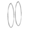 Lex & Lu Sterling Silver w/Rhodium Satin Finish D/C Twisted Hoop Earrings LAL111016 - 2 - Lex & Lu