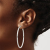 Lex & Lu Sterling Silver D/C Hoop Earrings LAL111028 - 3 - Lex & Lu