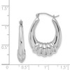 Lex & Lu Sterling Silver w/Rhodium Fancy Hoop Earrings LAL111032 - 4 - Lex & Lu