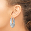 Lex & Lu Sterling Silver w/Rhodium Shrimp Hoop Earrings LAL111035 - 3 - Lex & Lu