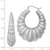 Lex & Lu Sterling Silver w/Rhodium Shrimp Hoop Earrings LAL111035 - 4 - Lex & Lu