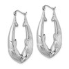 Lex & Lu Sterling Silver w/Rhodium Dolphin Hoop Earrings LAL111041 - 2 - Lex & Lu