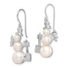 Lex & Lu Sterling Silver FW Cultured Pearl Snowman Earrings - 2 - Lex & Lu