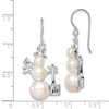 Lex & Lu Sterling Silver FW Cultured Pearl Snowman Earrings - 4 - Lex & Lu