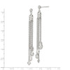 Lex & Lu Sterling Silver CZ Dangle Post Earrings LAL111098 - 4 - Lex & Lu