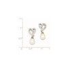 Lex & Lu Sterling Silver Freshwater Cultured Pearl CZ Earrings - 2 - Lex & Lu