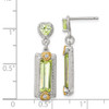 Lex & Lu Sterling Silver & Vermeil Light Green CZ Post Earrings - 4 - Lex & Lu