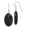 Lex & Lu Sterling Silver Black Agate Earrings LAL111141 - Lex & Lu