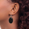Lex & Lu Sterling Silver Black Agate Earrings LAL111141 - 3 - Lex & Lu
