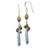 Lex & Lu Sterling Silver Citrine/Amethyst/Peridot/Kyanite/Jasper Earrings - Lex & Lu