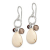 Lex & Lu Sterling Silver Crazy Lace Agate/Clear & Smoky Qtz/Tiger Eye Earrings - 2 - Lex & Lu