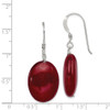 Lex & Lu Sterling Silver Red Jade Dangle Earrings LAL111188 - 4 - Lex & Lu
