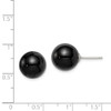 Lex & Lu Sterling Silver 12-12.5mm Black Agate Earrings - 4 - Lex & Lu