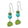 Lex & Lu Sterling Silver Jade/Green Coral/Dyed Howlite Earrings - 2 - Lex & Lu