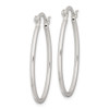 Lex & Lu Sterling Silver Polished Oval Hoop Earrings LAL111215 - 2 - Lex & Lu