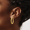 Lex & Lu Sterling Silver Gold-flash plated Twist 25mm Hoop Earrings - 3 - Lex & Lu