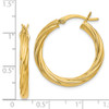 Lex & Lu Sterling Silver Gold-flash plated Twist 25mm Hoop Earrings - 4 - Lex & Lu