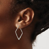 Lex & Lu Sterling Silver Hammered & Polished Fancy Hoop Earrings - 3 - Lex & Lu