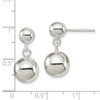 Lex & Lu Sterling Silver Round Bead Dangle Post Earrings - 4 - Lex & Lu