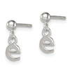 Lex & Lu Sterling Silver Polished E Dangle Post Earrings - 2 - Lex & Lu