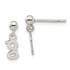 Lex & Lu Sterling Silver Polished G Dangle Post Earrings - Lex & Lu