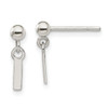 Lex & Lu Sterling Silver Polished L Dangle Post Earrings - Lex & Lu