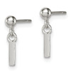 Lex & Lu Sterling Silver Polished L Dangle Post Earrings - 2 - Lex & Lu