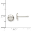 Lex & Lu Sterling Silver Basketball Mini Earrings - 4 - Lex & Lu