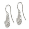 Lex & Lu Sterling Silver Polished & Textured Sandal Dangle Earrings - 2 - Lex & Lu