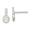 Lex & Lu Sterling Silver Tennis Racquet Mini Earrings - Lex & Lu