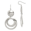 Lex & Lu Sterling Silver Polished Fancy Circle Dangle Earrings - Lex & Lu