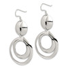 Lex & Lu Sterling Silver Polished Fancy Circle Dangle Earrings - 2 - Lex & Lu