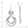 Lex & Lu Sterling Silver Polished Fancy Circle Dangle Earrings - 4 - Lex & Lu