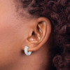 Lex & Lu Sterling Silver CZ Hinged Hoop Earrings LAL111305 - 3 - Lex & Lu