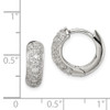 Lex & Lu Sterling Silver CZ Hinged Hoop Earrings LAL111305 - 4 - Lex & Lu