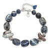 Lex & Lu Sterling Silver Sodalite & Grey FW Cult. Pearl Bracelet 8'' - 4 - Lex & Lu