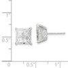 Lex & Lu Sterling Silver 8mm Square CZ Basket Set Stud Earrings LAL111333 - 4 - Lex & Lu