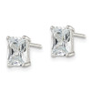 Lex & Lu Sterling Silver 7x5 CZ Stud Earrings - 2 - Lex & Lu