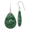 Lex & Lu Sterling Silver Large Crack Aventurine Teal Tear Drop Earrings - Lex & Lu