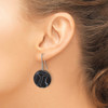 Lex & Lu Sterling Silver Black Agate Dangle Disc Earrings - 3 - Lex & Lu