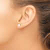 Lex & Lu Sterling Silver 6-7mm White FW Cultured Button Pearl Stud Earrings - 3 - Lex & Lu
